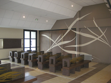 salle de cérémonie au crématorium